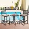 Set of 2 Patio Bar Chairs with Detachable Cushions and Footrests